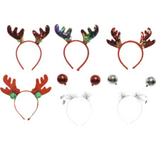 Viaceré čelenky s vianočným motívom a ozdobnými guľami
