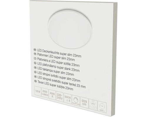 Balenie LED stropného svietidla, super tenké, 23 mm