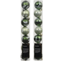 Vianočné ozdoby Decoris, nerozbitné, s listovým vzorom