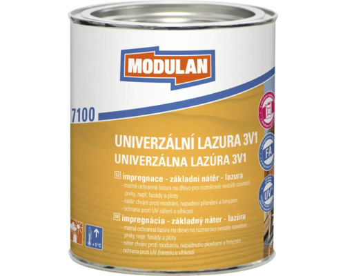 Lazúra na drevo Modulan 3v1 0,75 l borovica