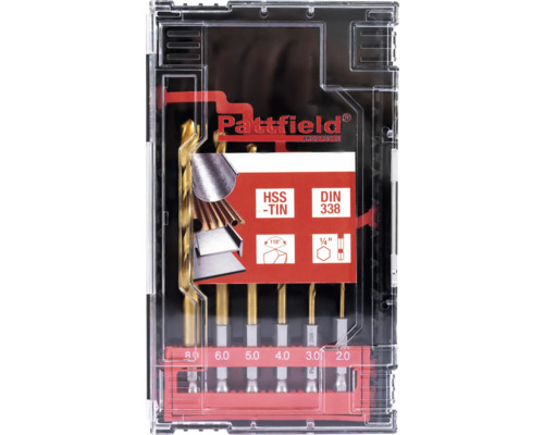 Sada vrtákov Pattfield Ergo Tools s povlakom HSS-TiN, norma DIN 338
