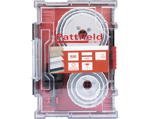 Sada dieroviek Pattfield rôznych veľkostí v priehľadnej krabici