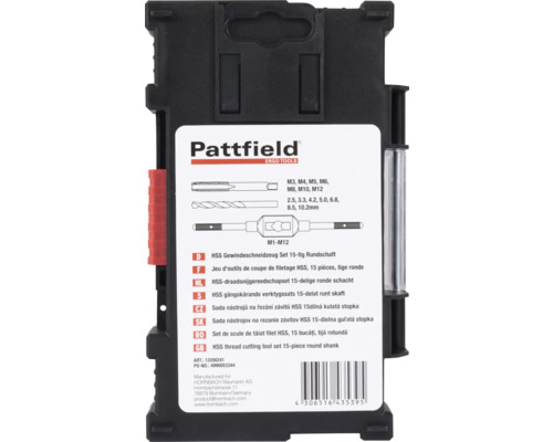 Sada nástrojov na rezanie závitov HSS 15-dielna guľatá stopka