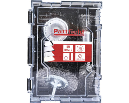 Sada drôtených kief Pattfield v priehľadnom úložnom kufríku