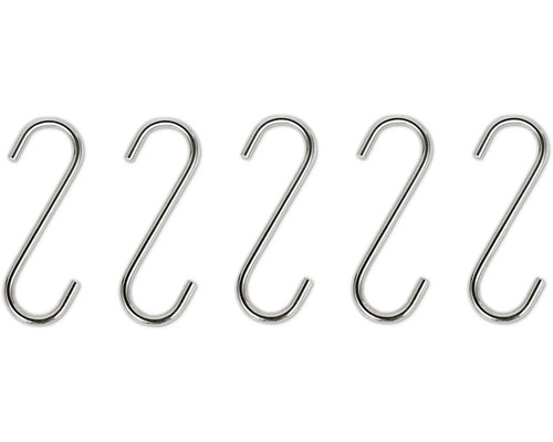 Päť kovových hákov v tvare S