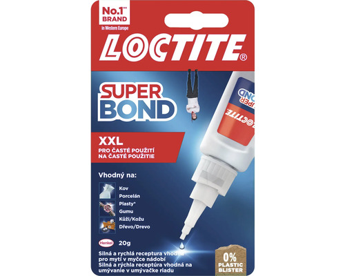 Loctite Super Bond XXL sekundové lepidlo na kovy, porcelán, plasty, gumu, kožu a drevo