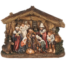 Betlehem s Ježiškom, Máriou, Jozefom, Tromi kráľmi, anjelom, volom a oslom.