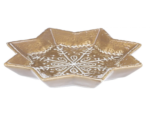 Miska v tvare hviezdy so vzorom snehovej vločky