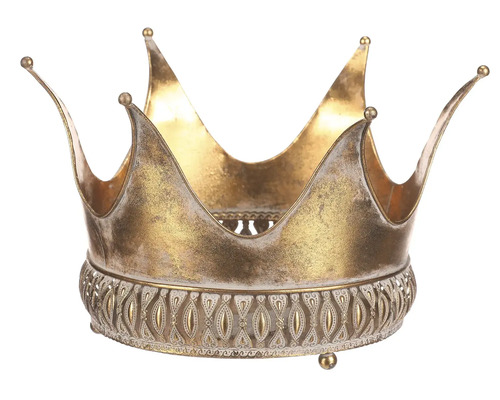 Dekoratívna zlatá koruna ako misa