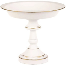 Biela poschodová misa so zlatými akcentmi