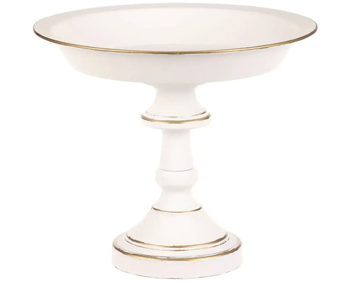 Biela poschodová misa so zlatými akcentmi