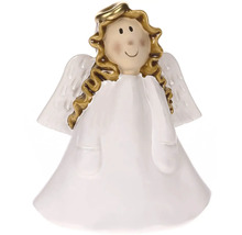 Figúrka vianočného anjela so svätožiarou a krídlami