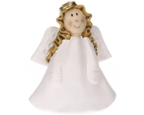 Figúrka vianočného anjela so svätožiarou a krídlami