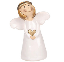 Figúrka anjela strážneho so srdcom pre vianočnú dekoráciu