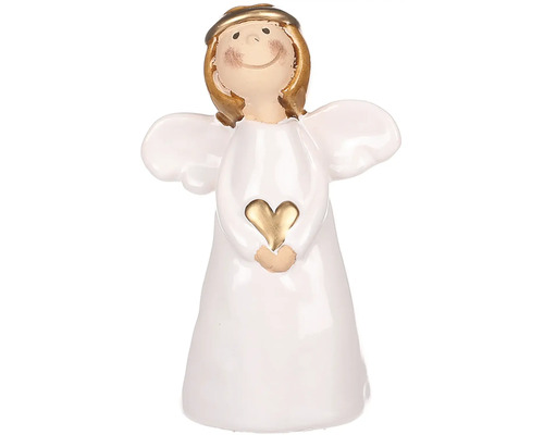 Ozdobný anjel so svätožiarou a srdcom