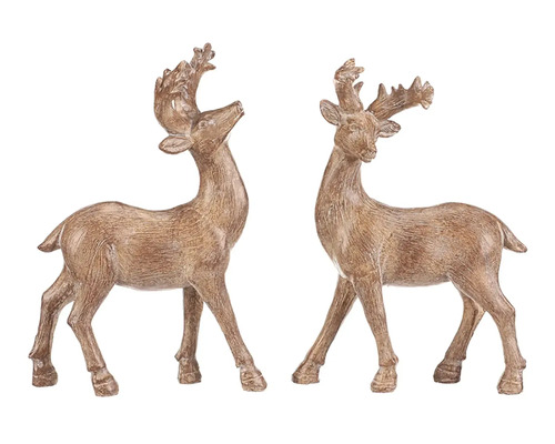 Dve sošky jeleňa ako dekorácia