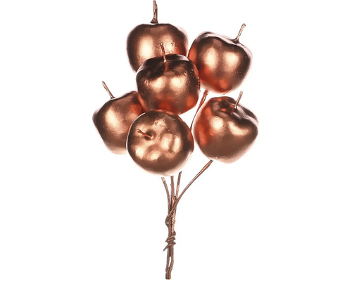 Dekoratívne plastové jablká na stonkách