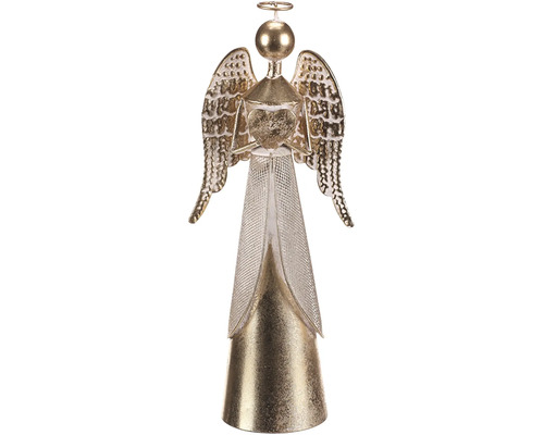 Dekoratívny anjel so svätožiarou a krídlami ako vianočná dekorácia