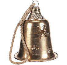 Zvonček so závesom na povrázku a vzorom snehovej vločky