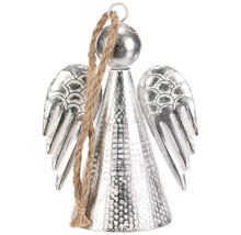 Dekoratívny anjel z kovu so šnúrkou na zavesenie