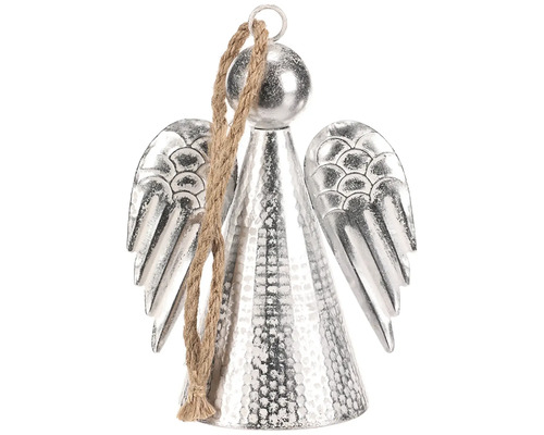 Dekoratívny anjel z kovu so šnúrkou na zavesenie