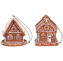 Dva perníkové domčeky s bielou polevou