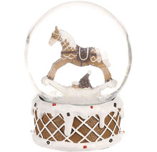 Snehová guľa s figúrkou hojdacieho koňa