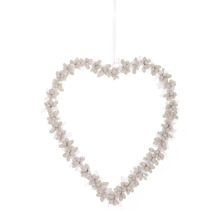 Dekoratívny veniec v tvare srdca s bobuľami na stuhe