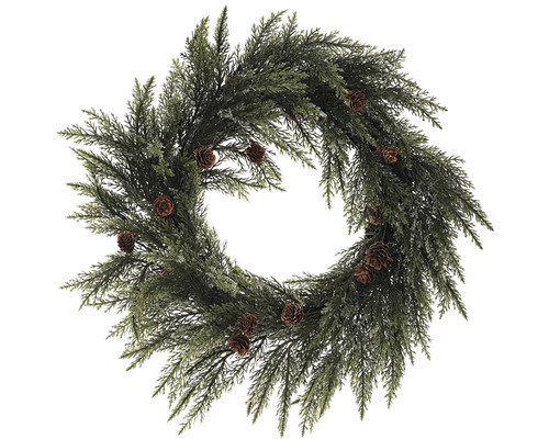 Ozdobný veniec na dvere so šiškami