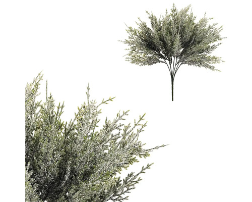 Umelá vianočná vetva Túje jemne omrznutá zelená Umelý ker na dekoráciu
