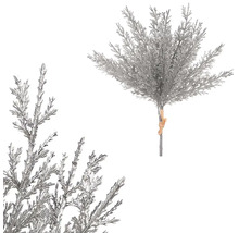 Ozdobná vetva s trblietavými listami na dekoráciu