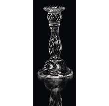 Sklenený svietnik so špirálovým dizajnom