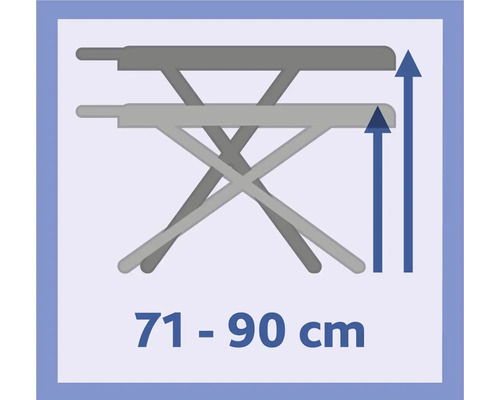Výškovo nastaviteľný stôl s rozsahom 71 až 90 cm