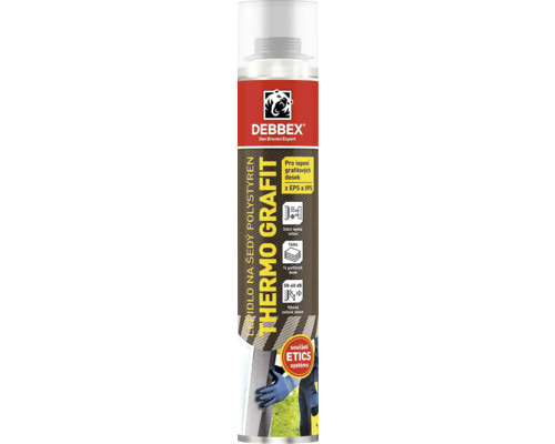 Lepidlo na sivý polystyrén Den Braven THERMO GRAFIT 750 ml Debbex Thermografit lepidlo na sivý polystyrén
