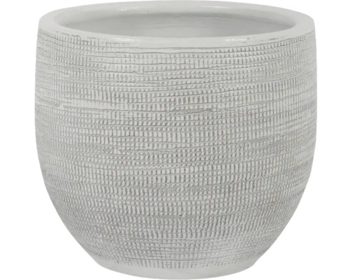 Kvetináč Le Havre Ø 48 x 45 cm biely Dekoratívny kvetináč so štruktúrovaným povrchom.