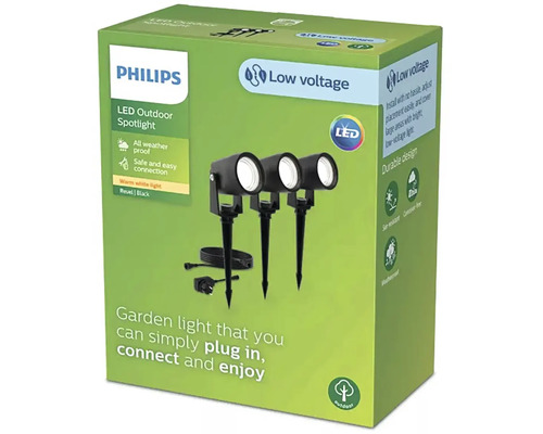 Vonkajší LED reflektor Philips v krabici pre záhradu
