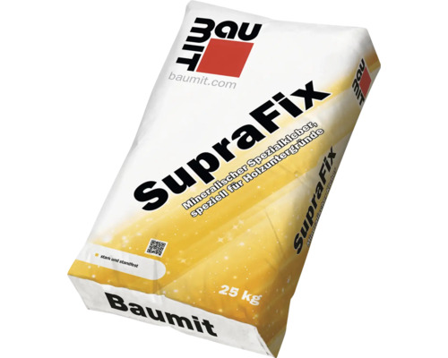 Baumit SupraFix, minerálne špeciálne lepidlo na drevené podklady, 25 kilogramové vrece