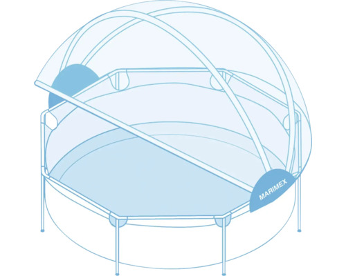 Ilustrácia nadzemného bazéna so zastrešením