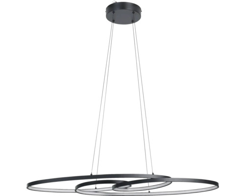Moderné závesné svietidlo s tromi kruhovými prvkami