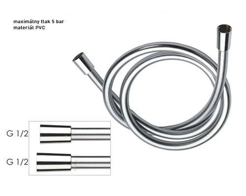 PVC hadica s maximálnym tlakom 5 bar a pripojením G 1/2