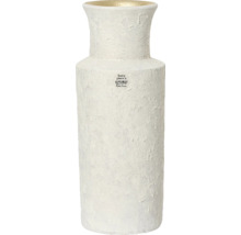 Dekoratívna váza s hrubou textúrou a vnútrom v zlatej farbe