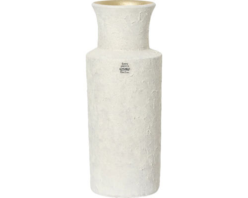 Dekoratívna váza s hrubou textúrou a vnútrom v zlatej farbe