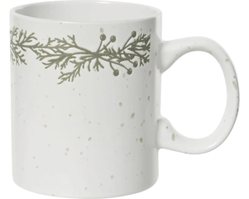 Keramický hrnček s rastlinným motívom