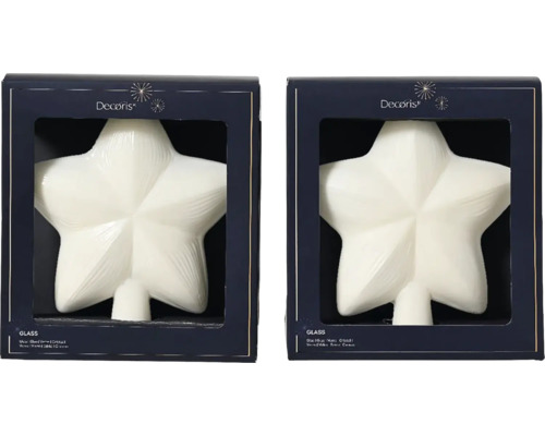 Dve sklenené hviezdy v balení