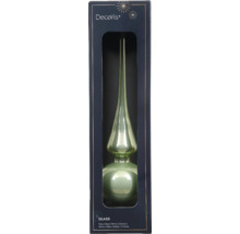 Sklenená špička na vianočný stromček Decoris v balení