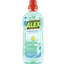 Čistiaci prostriedok Alex na všetky povrchy s vôňou mora v priehľadnej fľaši