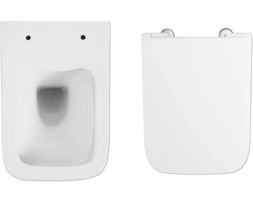 Závesné WC a WC sedadlo z keramiky