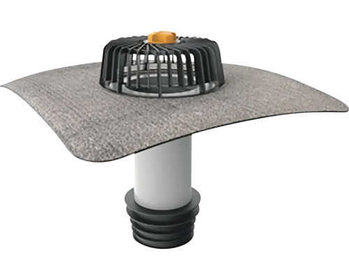 Strešný odtok s košom na lístie a pripojovacou manžetou