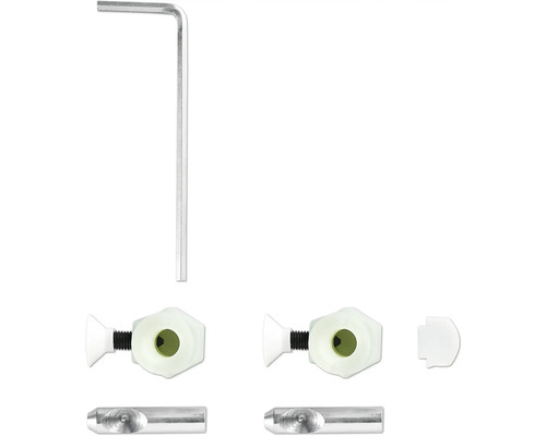 Montážna súprava na upevnenie radiátora s imbusovým kľúčom