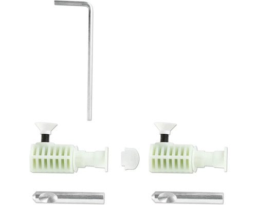 Sada nábytkových konektorov s imbusovým kľúčom, plastovými konektormi a kovovými kolíkmi